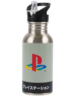 Boca Paladone Playstation Heritage - Metal Water Bottle with Straw