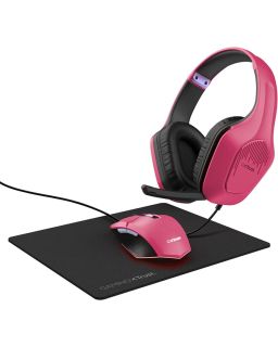Miš + slušalice + podloga Trust GXT 790P Tridox 3-in-1 Pink