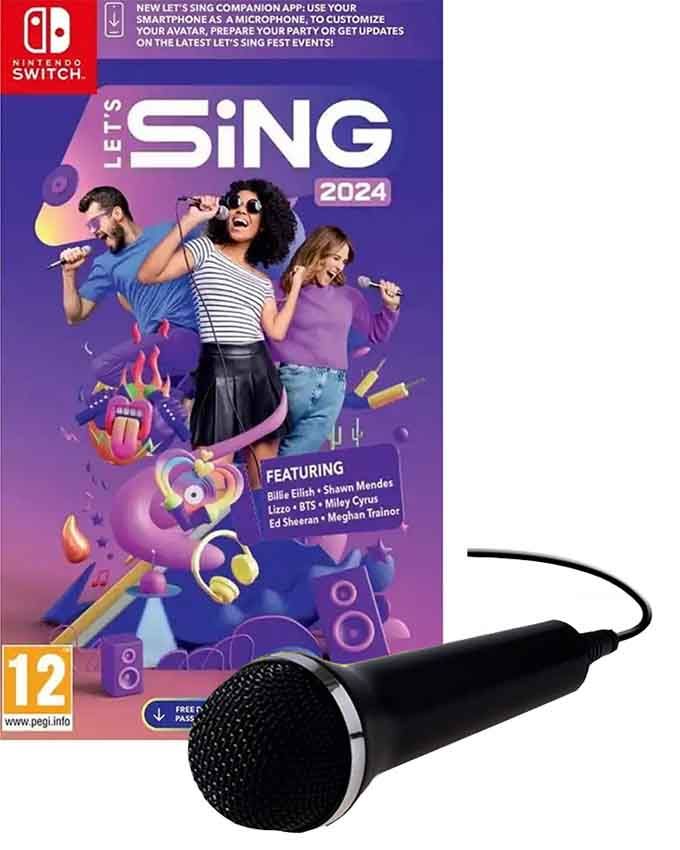 Switch Let's Sing 2024 + 1 Mikrofon po super ceni. GAMES
