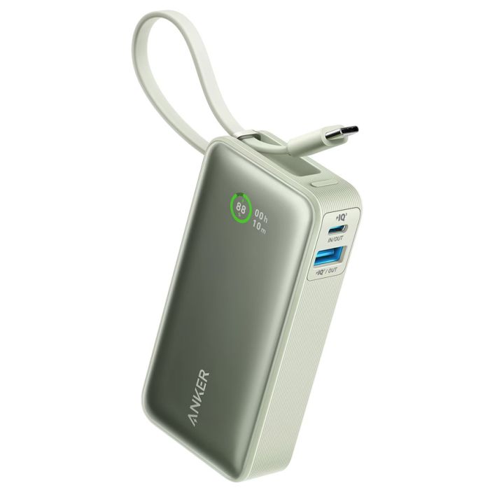 Power Bank Anker Nano Built-In USB-C Cable 30W Green