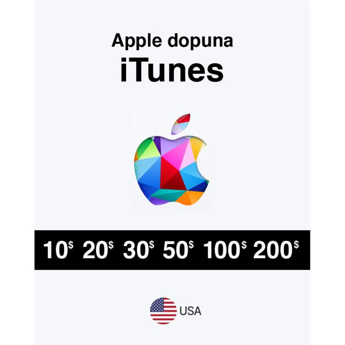 Apple iTunes Wallet Gift Card (USD) - Digitalna dopuna (vaučer)